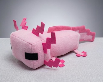 Axolotl Plush Toy, Kawaii Stuffed Animal Pillow, Blue Pink Axolotl Plush Cushion, Cute Gamer Room Decor Gift, Soft Plush Gift for Kids