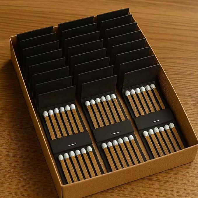 Plain Black Strike Matchbooks