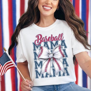 Baseball Mama Comfort Colors T-Shirt | Treaded Bow Graphic