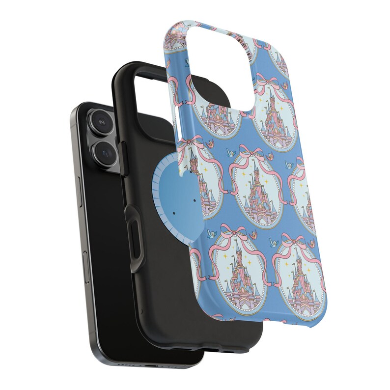 Coquette Pink Bow Castle Mag Safe Phone Case | Magnetic Impact-Resistant Case image 7