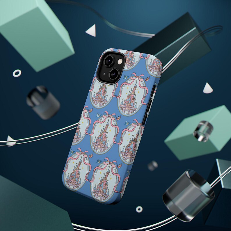 Coquette Pink Bow Castle Mag Safe Phone Case | Magnetic Impact-Resistant Case image 9