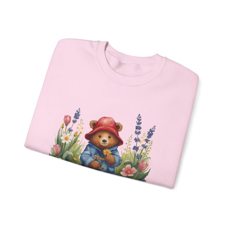 Paddington Spring Time Flower Garden Bear Gildan Sweatshirt - Etsy