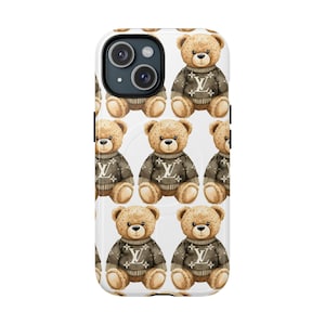 Bougie Teddy Bear Pattern Phone Case | Magnetic Protective Case | MagSafe
