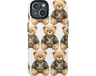 Bougie Teddy Bear Pattern Phone Case | Magnetic Protective Case | MagSafe