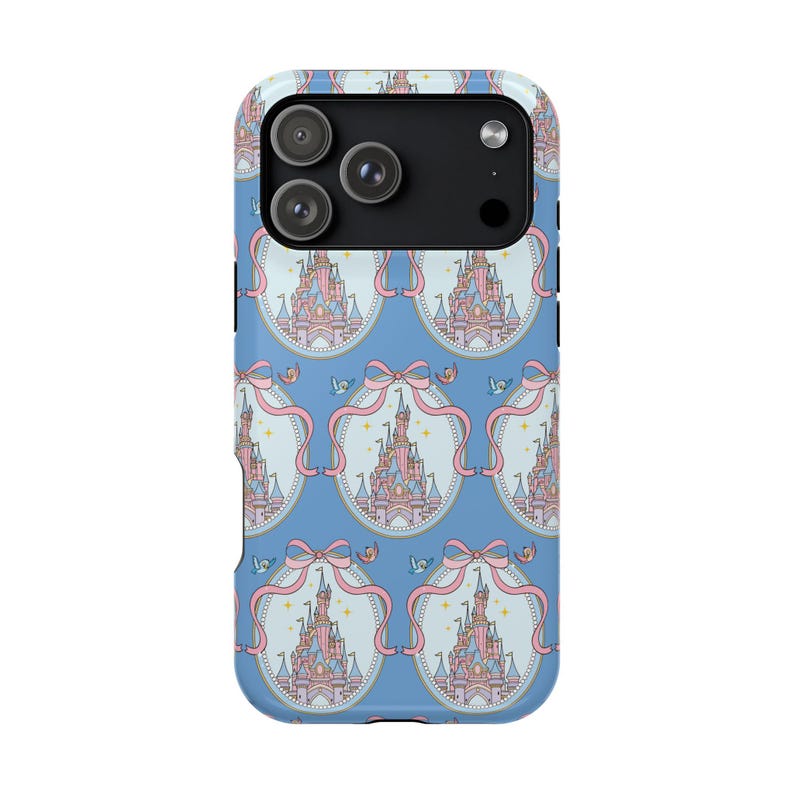 Coquette Pink Bow Castle Mag Safe Phone Case | Magnetic Impact-Resistant Case image 2
