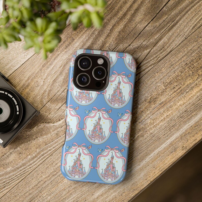 Coquette Pink Bow Castle Mag Safe Phone Case | Magnetic Impact-Resistant Case image 8