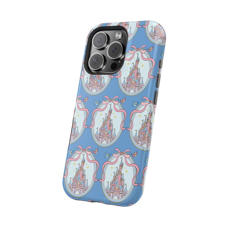 Coquette Pink Bow Castle Mag Safe Phone Case | Magnetic Impact-Resistant Case image 5