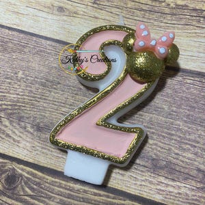 Minnie Mouse Number Candle - Etsy
