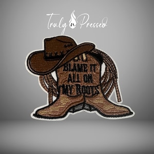 Cowboy Boots Embroidered Iron-On Patch | Western Applique