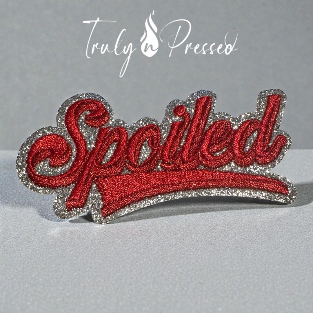 Truly N Pressed Patches, Red Spoiled Iron on Patch, Embroidered ...