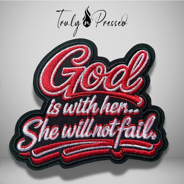 God Is With Her Iron-On Patch