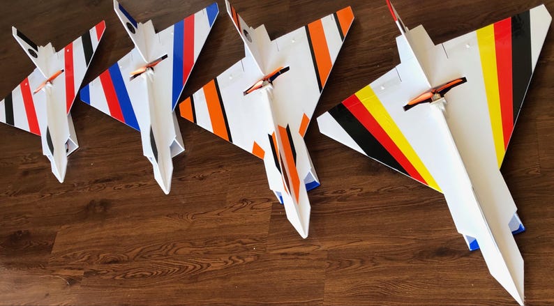 Avion radiocommandé en mousse – Mirage Delta Wing 32 po. | Modèle en mousse 5 mm (PDF et SVG) image 1