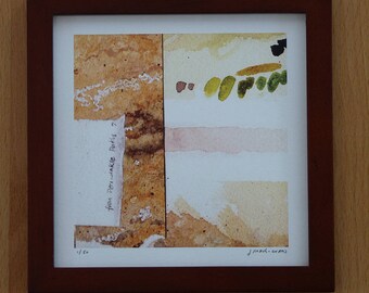 Framed Watercolor Collage Print from Periwinkle Paths