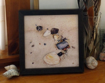 Seashells & Stones Sand scape Painting