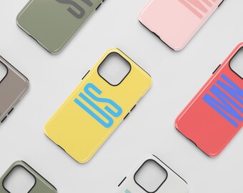 Personalized Initial Phone Case, Custom Monogram Aesthetic Case for iPhone & Samsung,Google Pixel, Trendy Minimal Gift