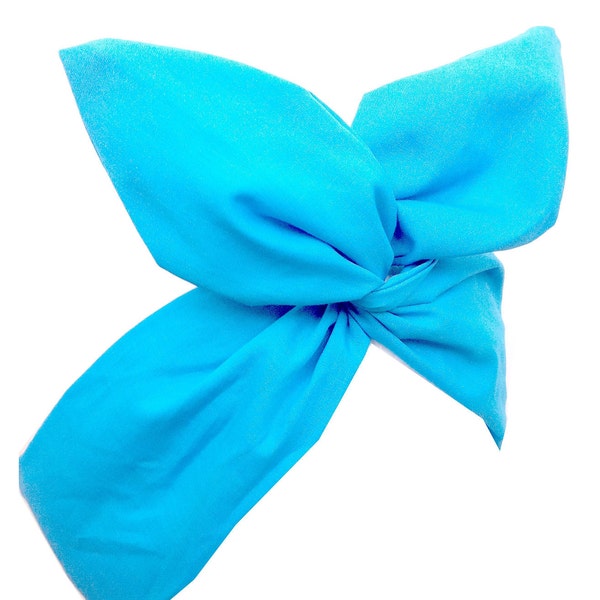 Pin up fil Aqua Blue bandeau cheveux Wrap