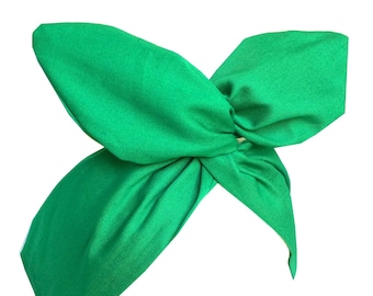 Emerald Green Wired Headband - Hair Wrap