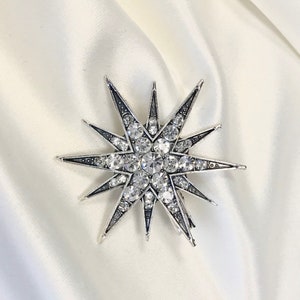 Celestial Star Encrusted Sparkle Hair Clip Bridal Bridesmaid Gift image 2