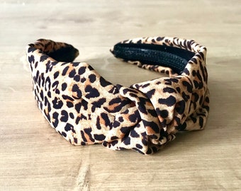 Leopard Print Chiffon Knotted Headband | Animal Print