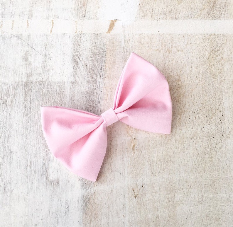 Pastel Pink Pin Up Hair Bow Kawaii Etsy