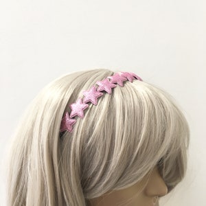 Pink Glitter Star Headband