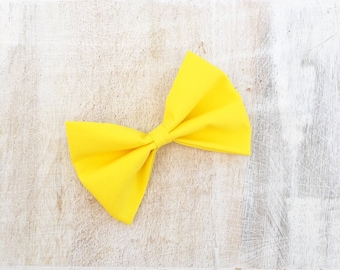 Sunshine yellow 4" Hair Bow Clip Pin up