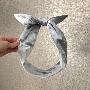 Silber Crushed Samt Wired Haarband | Haarband