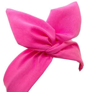 Candy Pink Wired Headband - Hair Wrap