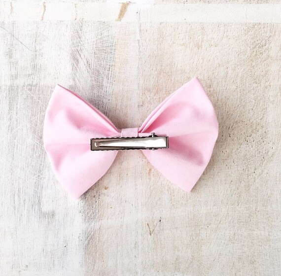 Pastel Pink Pin Up Hair Bow Kawaii Etsy