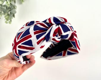 Union Jack Knot Headband | Red, White and Blue | VE Day