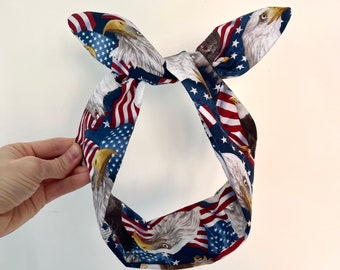 Stars and Stripes wired headband | Red, white and blue | Patriotic USA | July 4th |