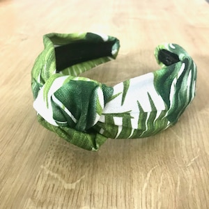 Tropical Palm Leaf Knotted Headband