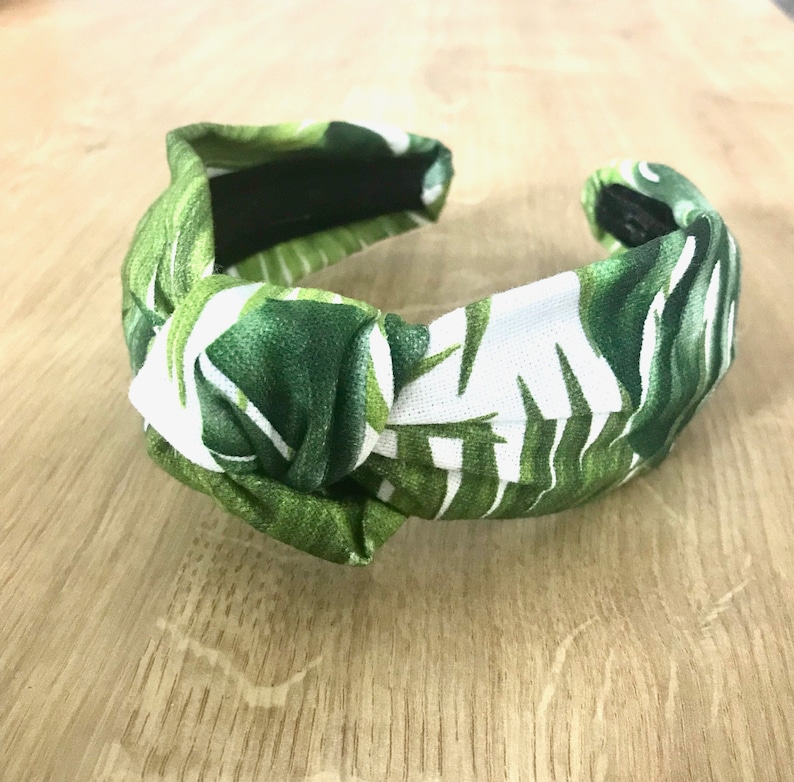 Tropical Palm Leaf Knotted Headband image 1