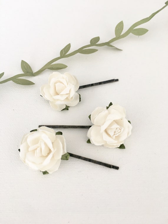 Kirby Grips,Flower Accessories,Wedding,Festival,Boho,Party Plum Rose Hair Pins