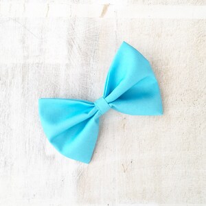 Turquoise blue hair bow image 1
