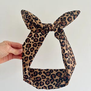 Leopard Print Wired Headband | Knot Headband
