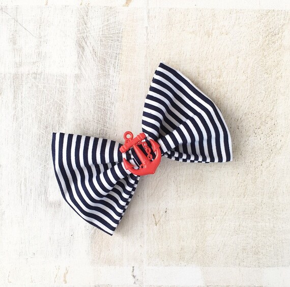 Rockabilly Pin Up Navy Blue White Stripe Nautical Sailor Etsy