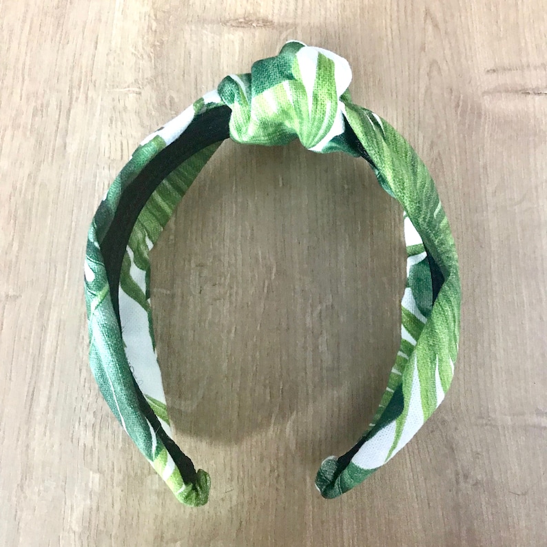 Tropical Palm Leaf Knotted Headband image 3