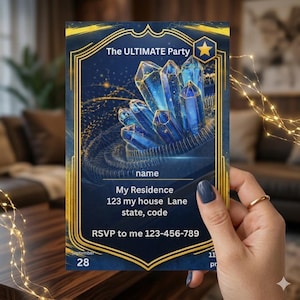 Birthday Invitation ultimate team inspired, digital download, canva template editable