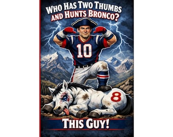 Patriotic Football Hero Rolled Poster | Vintage Style Sports Wall Art