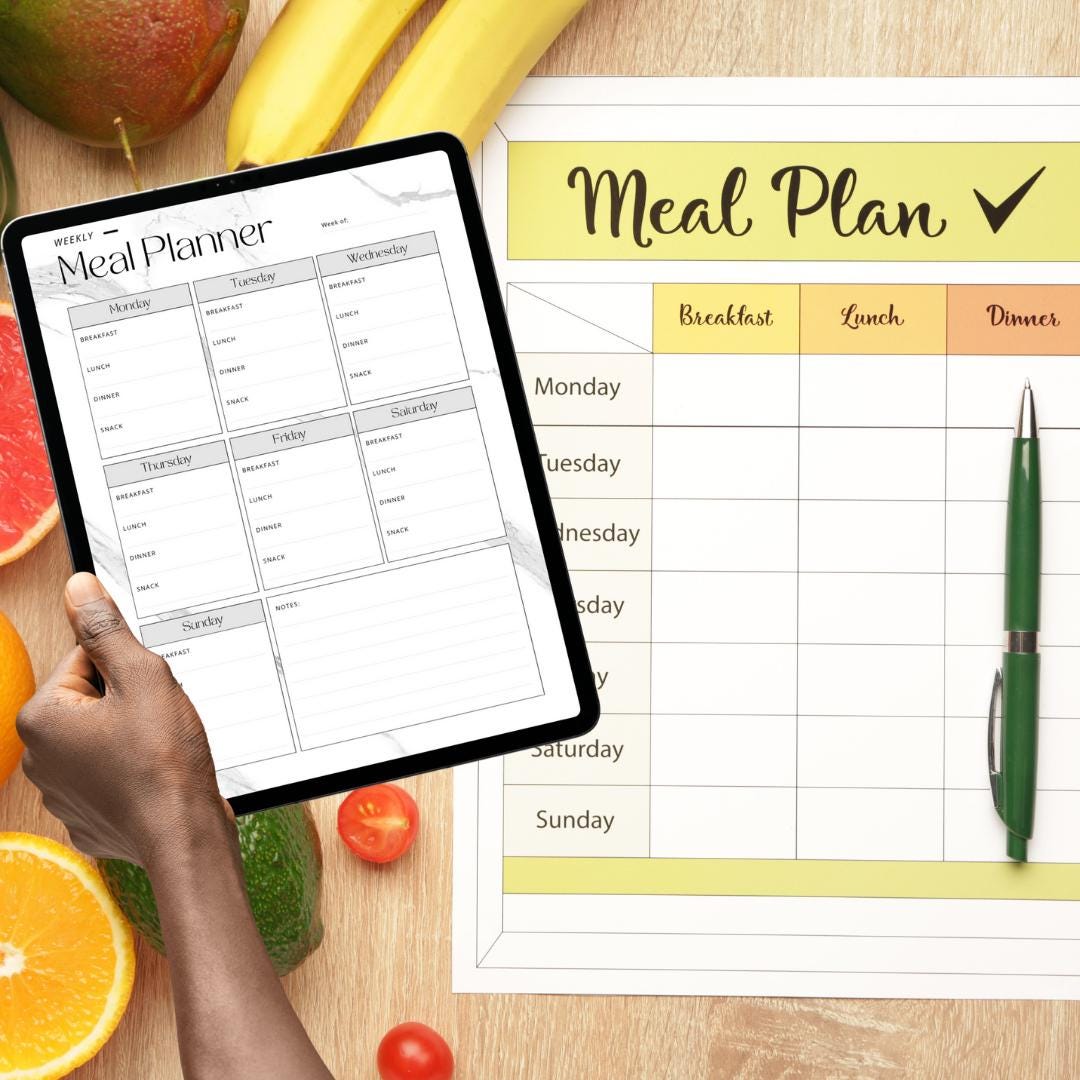 Meal And Routine Weekly Meal Planner PNG PDF Success Roadmap Nutrition Mastery Blueprint ...