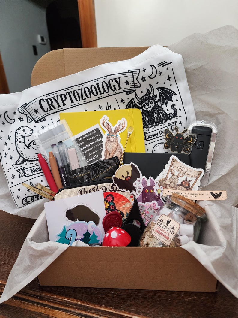 Cryptid Reader Box | Cozy Bookish Gift Box | Fantasy Reader Gift | Folklore Inspired Book Box | Whimsical Reading Accessories image 9