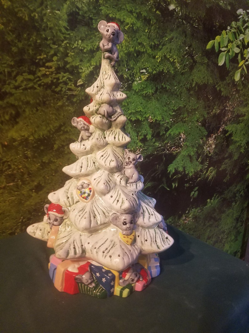 15Large Ceramic TreeMouse Mice Christmas treetable Etsy