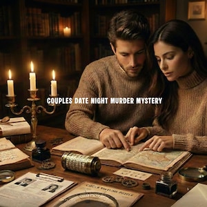Couples murder mystery | Romantic Date Night Game | 2-Player Detective Mystery