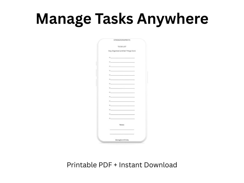 Open Task List Tod List.pdf To Do List Printable PDF Task List Checklist Productivity Planner ...