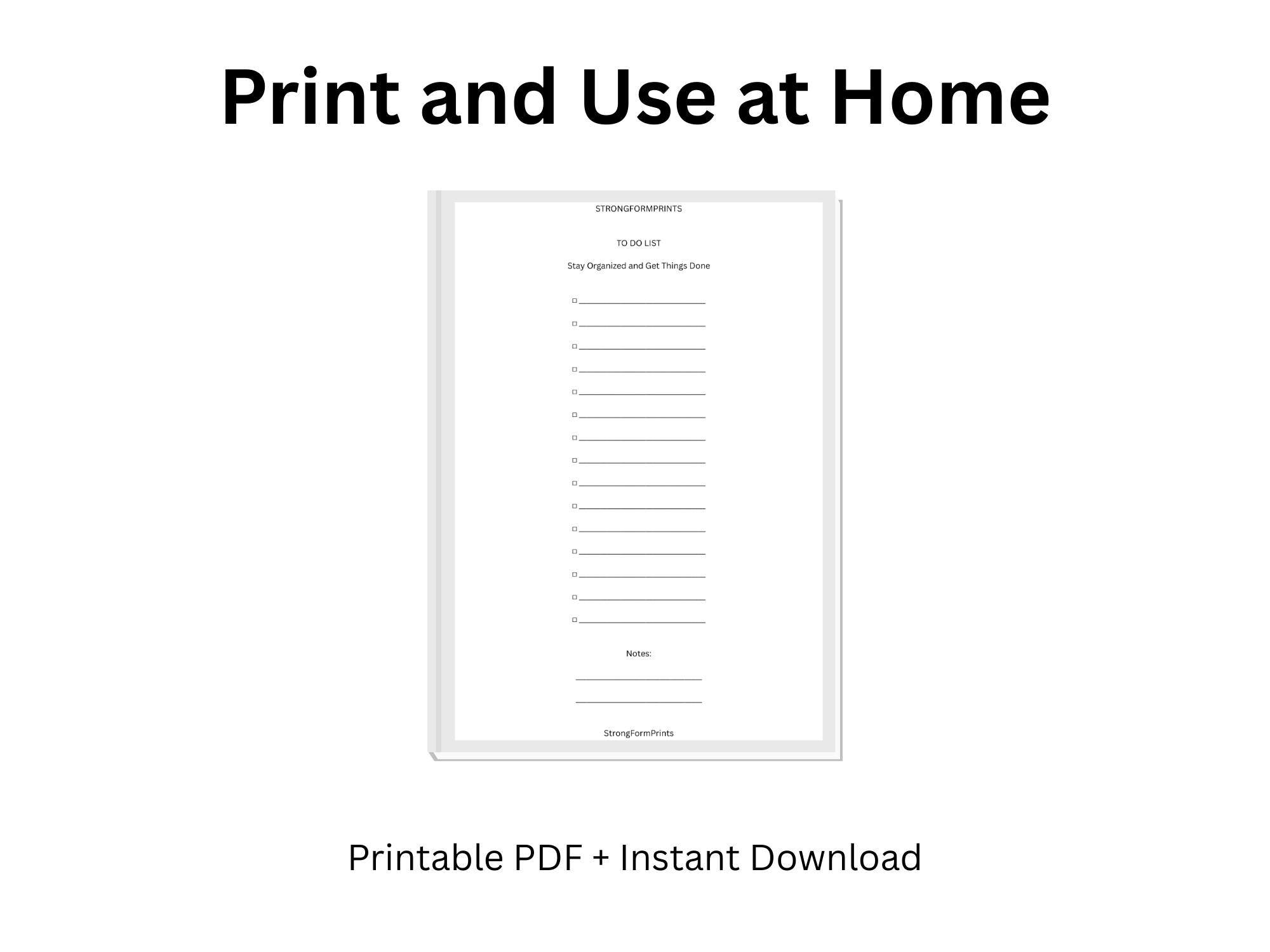 Open Task List Tod List.pdf To Do List Printable PDF Task List Checklist Productivity Planner ...