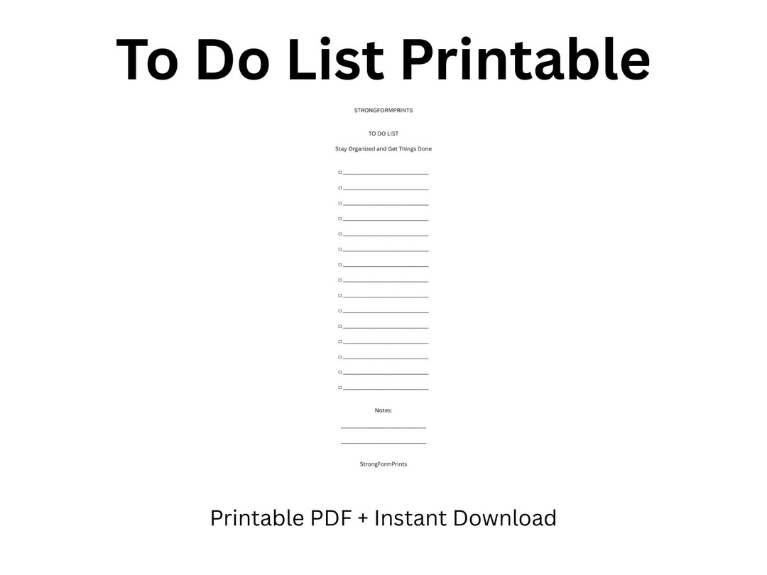 Open Task List Tod List.pdf To Do List Printable PDF Task List Checklist Productivity Planner ...