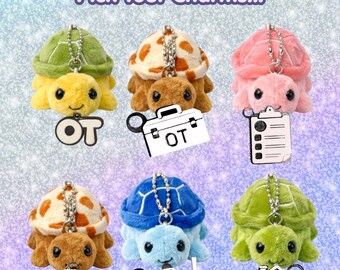 Pocket OT Companion - Pocket-sized Turtle Plushie with Personalized Keychain Charm
