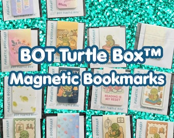 OT Magnetic Bookmarks, Rehab Clinician Gift, BOT Turtle Box Design