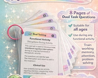 Dual Tasking Cards – Cognitive Therapy, Rehab Tool